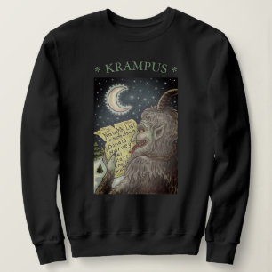 KRAMPUS NAUGHTY LIST, CHRISTMAS SWEATSHIRT Womens