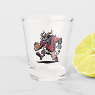 Krampus Playing Football Christmas Fitness Xmas  Shot Glass