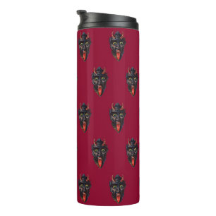 Krampus Red Christmas Thermal Tumbler