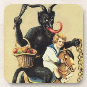 Krampus Rocking Horse Demon Holiday Christmas Xmas Coaster