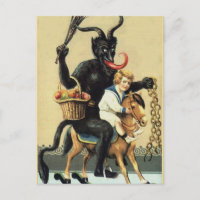 Krampus Rocking Horse Vintage Christmas Xmas