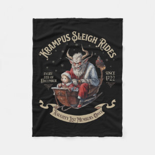 Krampus Sleigh Rides  Fleece Blanket