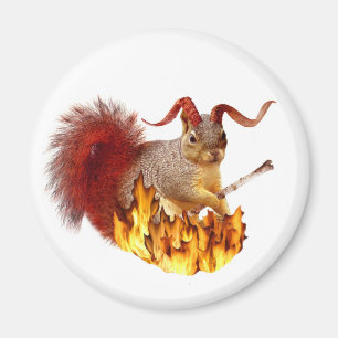 Krampus Squirrel Magnet