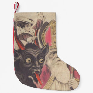 Krampus St Nickolaus Kidnapping People Car Small Christmas Stocking