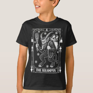 Krampus Tarot Card Design Christmas Season Evil Pa T-Shirt