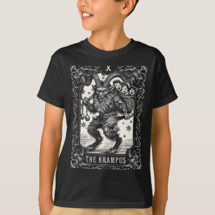 Krampus Tarot Card Design Christmas Season Evil Pa T-Shirt