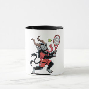 Krampus Tennis Christmas Court Demon Tennis  Mug