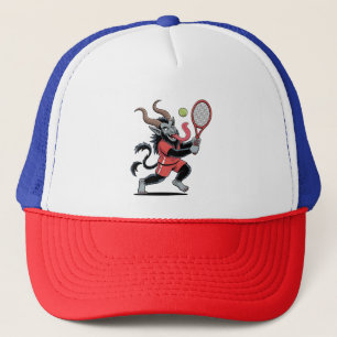 Krampus Tennis Christmas Court Demon Tennis  Trucker Hat