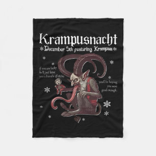 Krampusnacht Christmas Monster Krampus Lover Festi Fleece Blanket