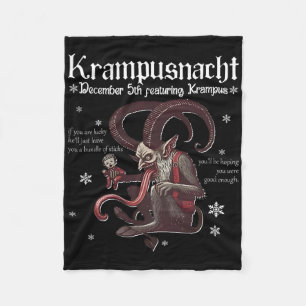 Krampusnacht Christmas Monster Krampus Lover Festi Fleece Blanket