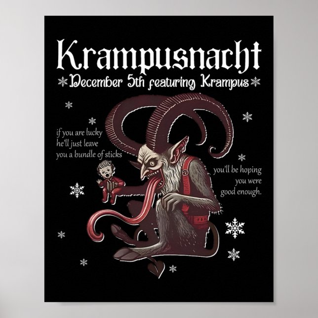 Krampusnacht Christmas Monster Krampus Lover Festi Poster (Front)