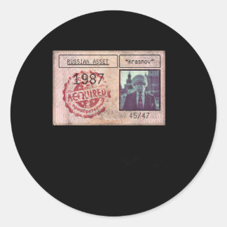 Krasnov Trump Russian Et Political Satire  Classic Round Sticker