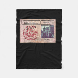 Krasnov Trump Russian Et Political Satire  Fleece Blanket