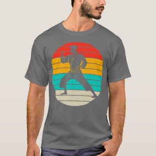 Krate Fighter Vintage Karateka Sunset MMA T-Shirt
