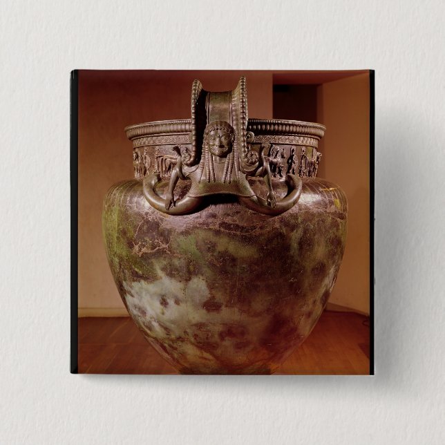 Krater, from the Tomb of a Princess of Vix 15 Cm Square Badge (Front)