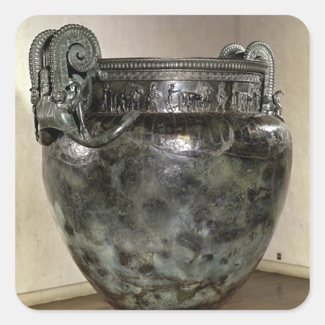 Krater, from the Tomb of a Princess of Vix Square Sticker (Front)