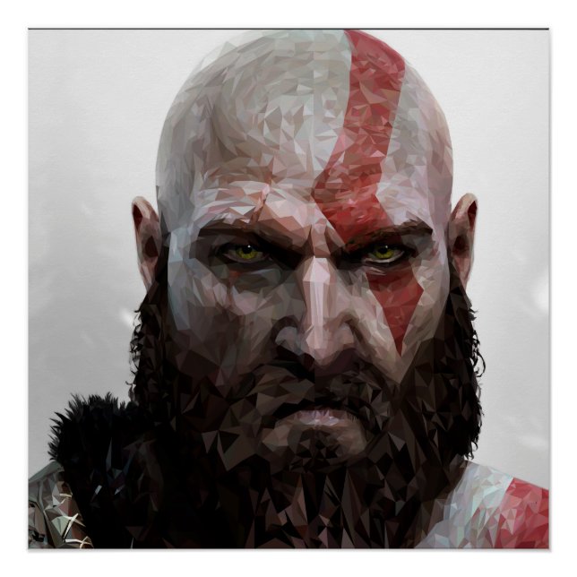 Kratos - Low Poly - Poster 50.8cm x 50.8cm (Front)