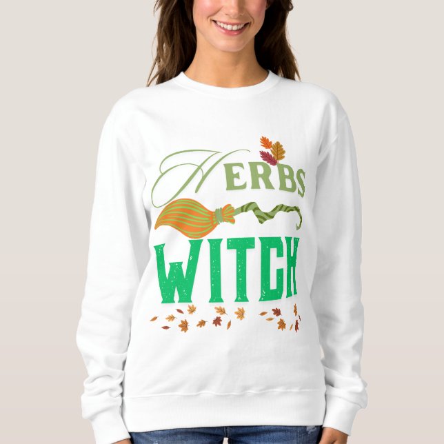 Kräuter Hexe Design Sweatshirt (Front)
