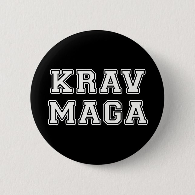 Krav Maga 6 Cm Round Badge (Front)