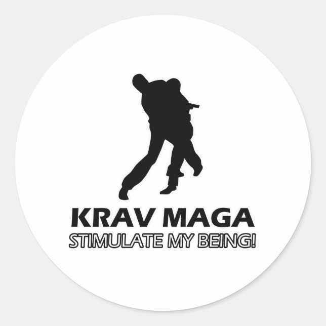 krav maga design classic round sticker (Front)