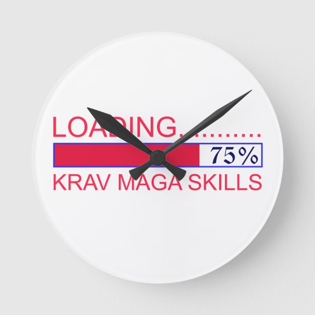 Krav Maga Designs Round Clock (Front)