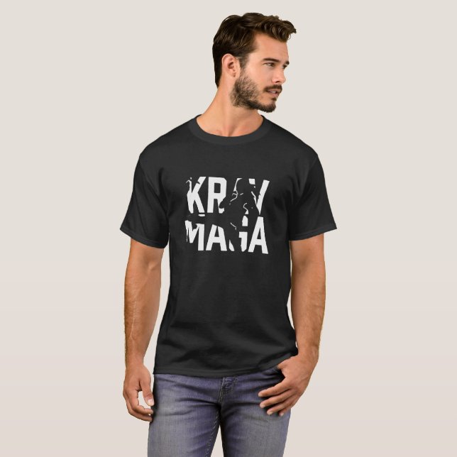 Krav Maga Fighter Silhouette Israeli Defence Tee (Front Full)