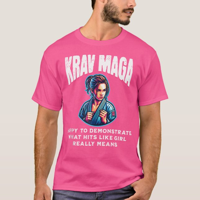 Krav Maga Girl Krav Maga Equipment Mma Items Krav  T-Shirt (Front)