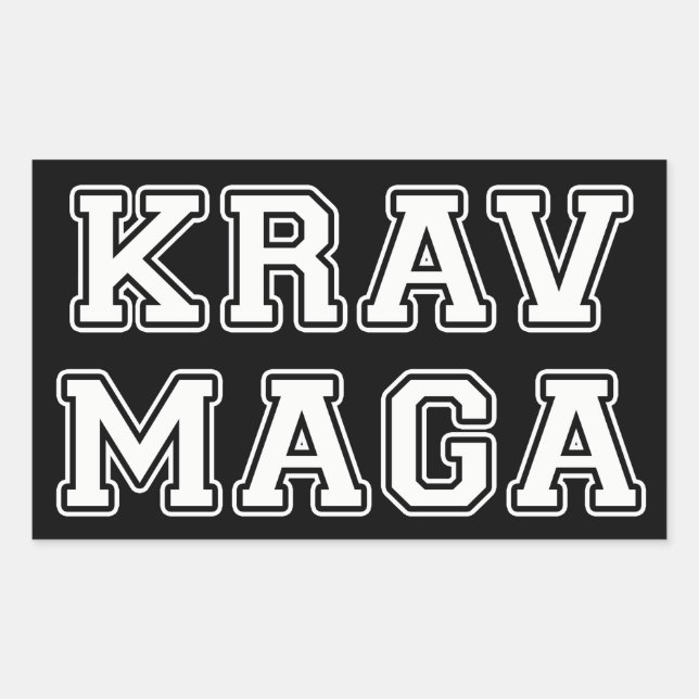 Krav Maga Rectangular Sticker (Front)