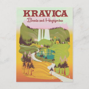 Kravica Waterfalls Bosnia and Herzegovina Postcard