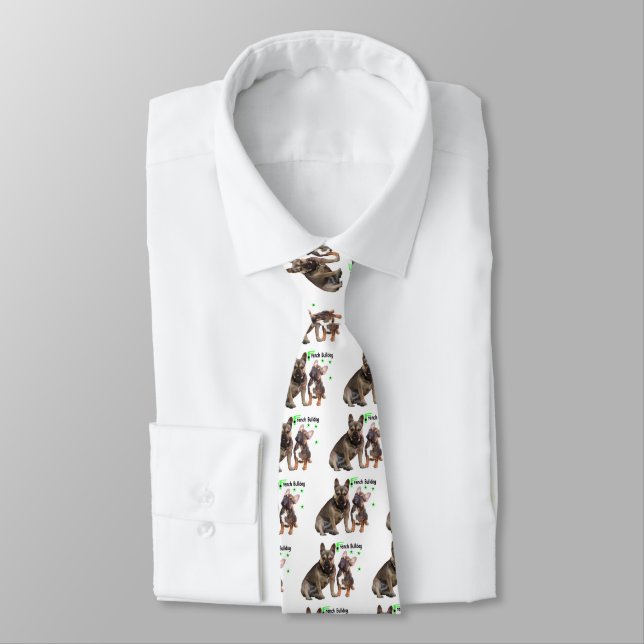 Krawatte französische Bulldoggen Tie (Tied)