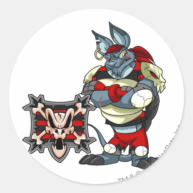 Krawk Island Team Captain 1 Classic Round Sticker (Front)