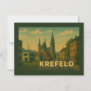 Krefeld Germany City Art Postcard