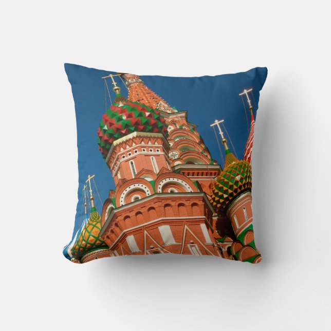 Kremlin, Vasiliy Blessed | Moscow, Russia Cushion (Front)
