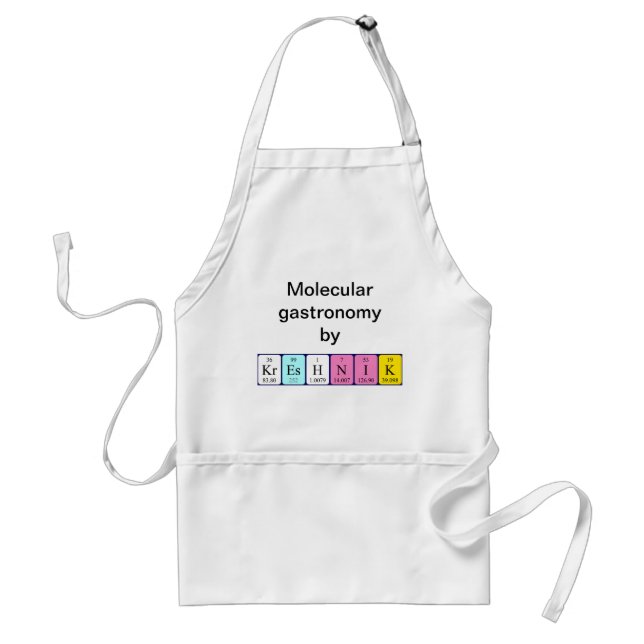Kreshnik periodic table name apron (Front)