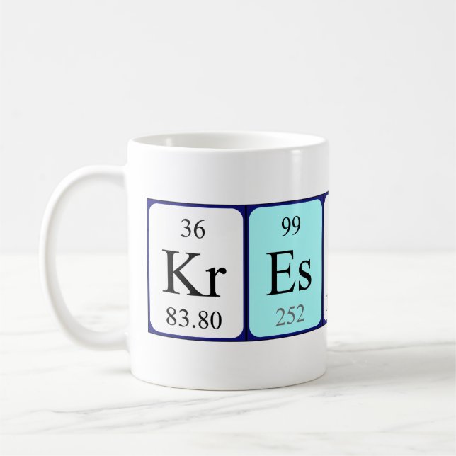Kreshnik periodic table name mug (Left)