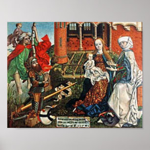 Kreuzritter vor Christkind Poster