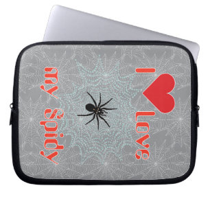 Kreuzspinne im Netz Laptop Schutzhüllen Sleeve