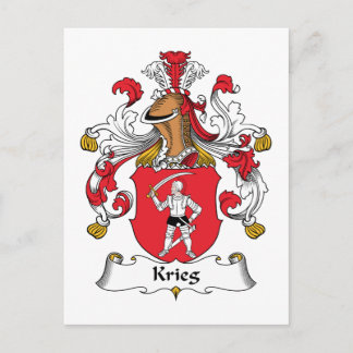 Krieg Family Crest Postcard