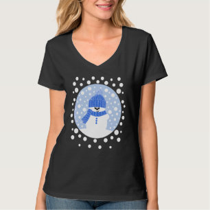 Krimbles Fun Snowy Snowman With Blue Woolly Hat An T-Shirt