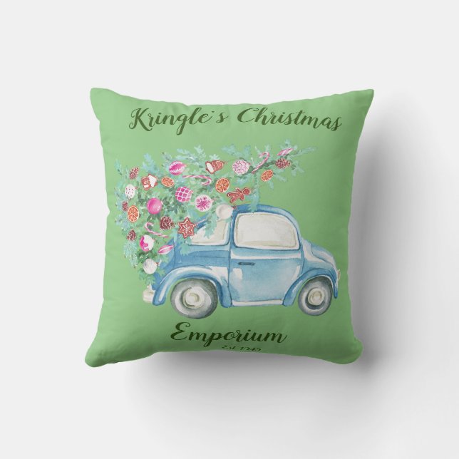 Kringle's Christmas Emporium Cushion (Back)