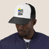 Kris Alan grizzly bear Rainbow Trucker Hat (In Situ)