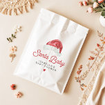 KRIS Cute and Modern Santa Baby Shower Favour Bags<br><div class="desc">This "Santa Baby" baby shower favour bag features a watercolor Santa hat and a cute modern retry inspired font. This baby shower gift bag is perfect for your Christmas,  winter,  or holiday themed event. Pair with anything in the KRIS Collection for a cohesive look.</div>