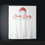 KRIS Cute and Modern Santa Baby Shower Photo Tapestry<br><div class="desc">This "Santa Baby" baby shower backdrop features a watercolor Santa hat and a cute modern retry inspired font. This baby shower photo booth backdrop banner is perfect for your Christmas,  winter,  or holiday themed event. Pair with anything in the KRIS Collection for a cohesive look.</div>