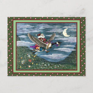 KRIS KRINGLE AND TOYS ON CANADIAN GOOSE CHRISTMAS POSTCARD