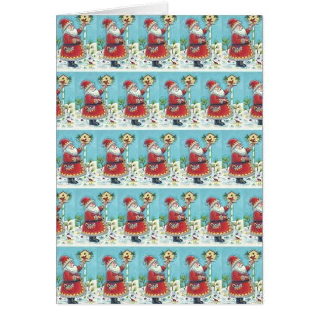 KRIS KRINGLE & CARDINAL CHRISTMAS GREETING CARD B (Front)