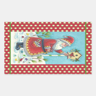 KRIS KRINGLE & CARDINALS CHRISTMAS SANTA STICKERS