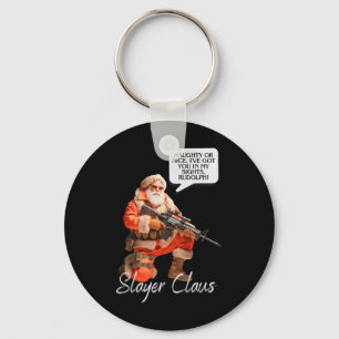 Kris Kringle Festive Hunting Xmas Santa Claus Camo Key Ring