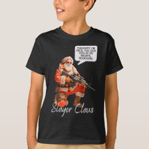 Kris Kringle Festive Hunting Xmas Santa Claus Camo T-Shirt