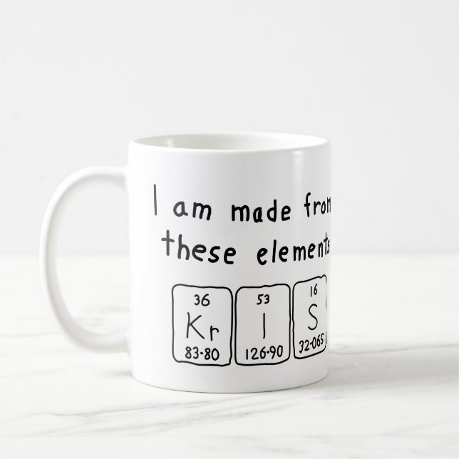Kris periodic table name mug (Left)