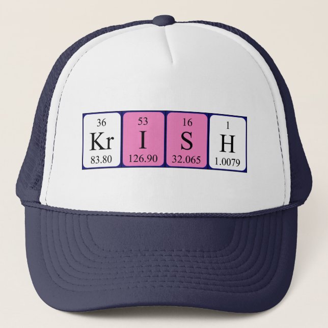 Krish periodic table name hat (Front)